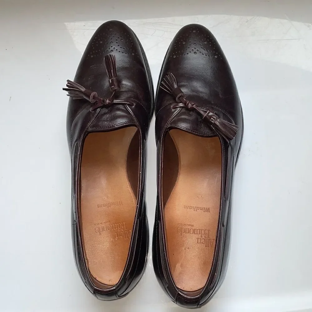 Allen Edmonds Windham burgundy leather oxford type slip‎ on dress shoes